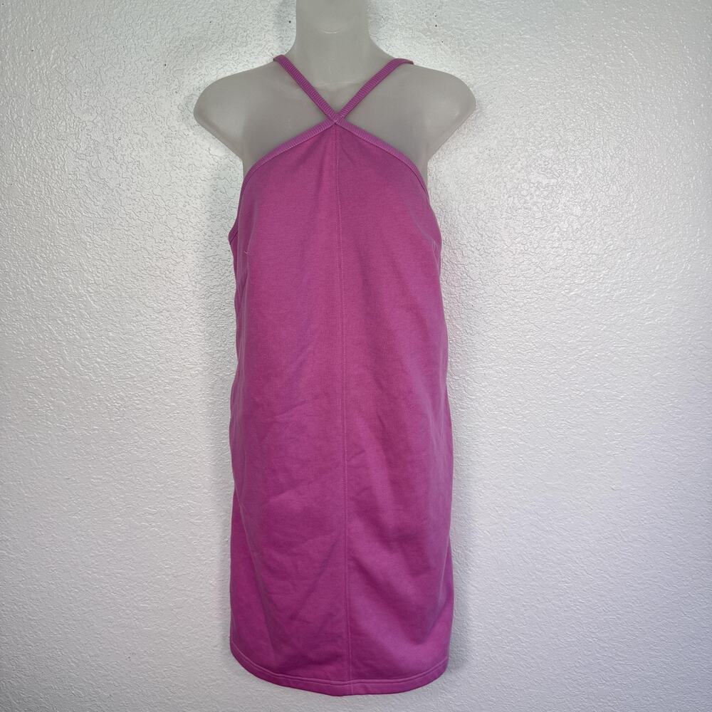 Daily Practice Anthropologie Dress Womens Medium Halter Mini Shift Pink Fleece